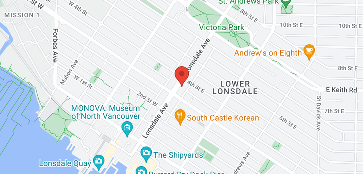 map of 310 332 LONSDALE AVENUE